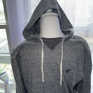 Heritage gray hooded shirt size medium